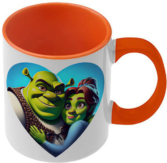 Чаша Shrek Среκ Оранжева Дръжка Вътрешна