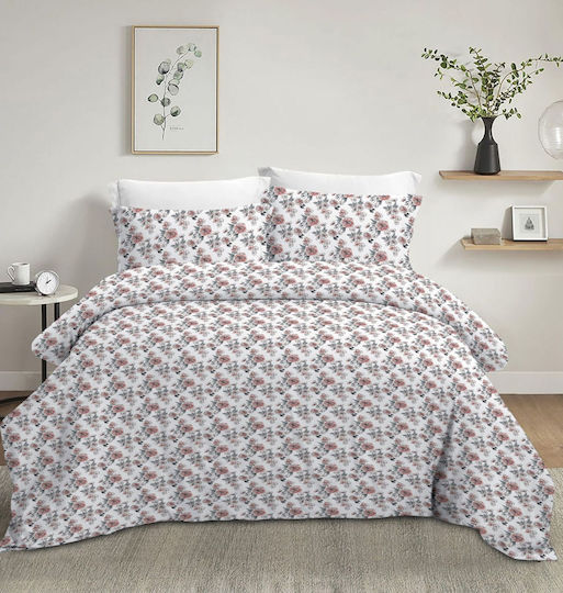 Olia Home Σετ Σεντόνια Υπέρδιπλα 240x260εκ. Floral 040 (4τμχ)