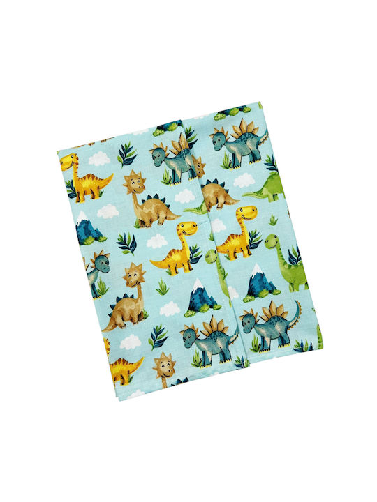 Bunny Bebe Swaddle Blanket Cotton Turquoise 80x...