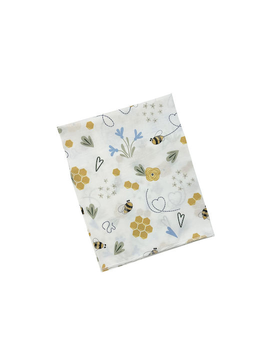 Bunny Bebe Bees Baby Swaddle Blanket Cotton Mul...