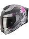 Scorpion Exo 530 Air Hadji Matt Black-Pink Motorcycle Helmet Full Face ECE 22.06 with Pinlock and Sun Visor