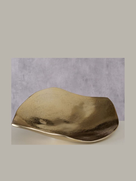 MSA Διακοσμητικό Μπωλ Αλουμινίου Χρυσό 42x27x7.5cm
