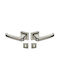 Viobrass Front Door Handle with Rosette Pair Nickel Matte