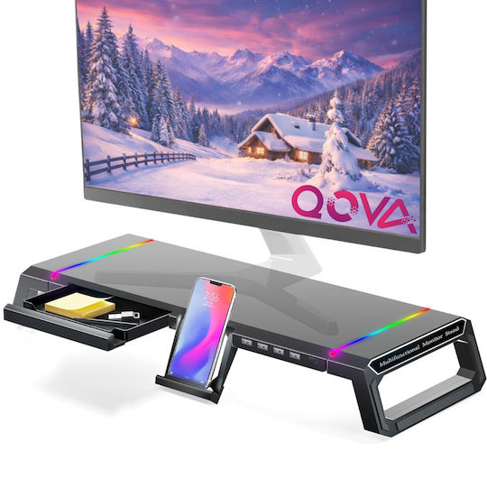Newstar Suport Monitor de Birou 4 Porturi USB