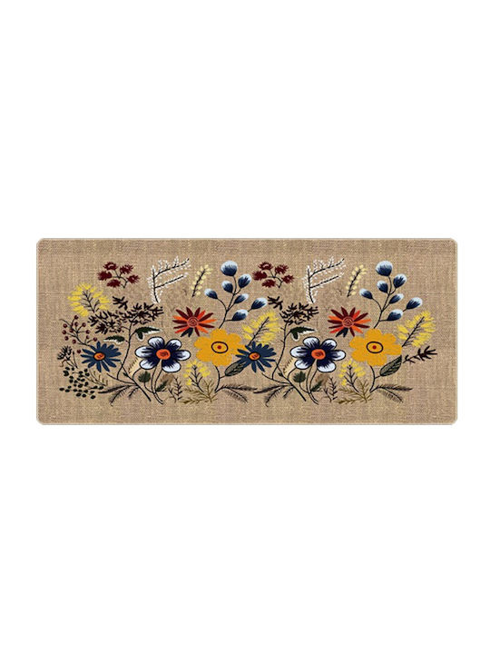 Kitchen Mat Runner with Non-Slip Backing Miami Flower 50x115cm