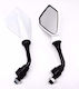 Motorcycle Mirrors 2 Pieces White