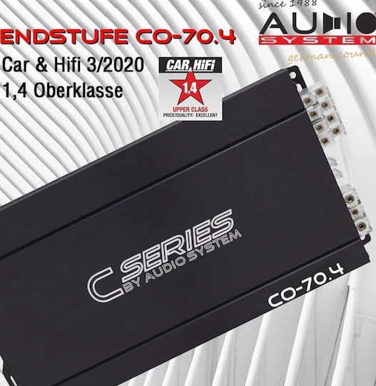 Audio System Auto-Audioverstärker 4 Kanäle (Verstärkerklasse A/B)