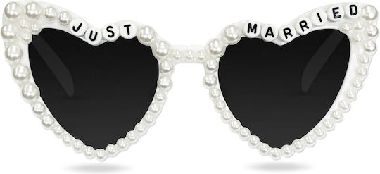 Ochelari Decorativi Alista Home Just Married Model Perle Nuntă Fabricat Buc 15.3 X 5.7 X 14.5 Cm Alb