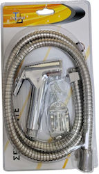 Landsh Wall Mounted Silver Bidet Set