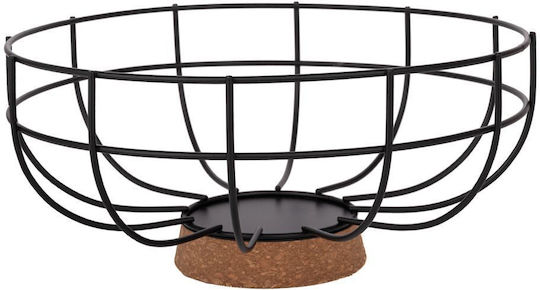 Iliadis Obstschale Metallisch Schwarz 30x30x14cm