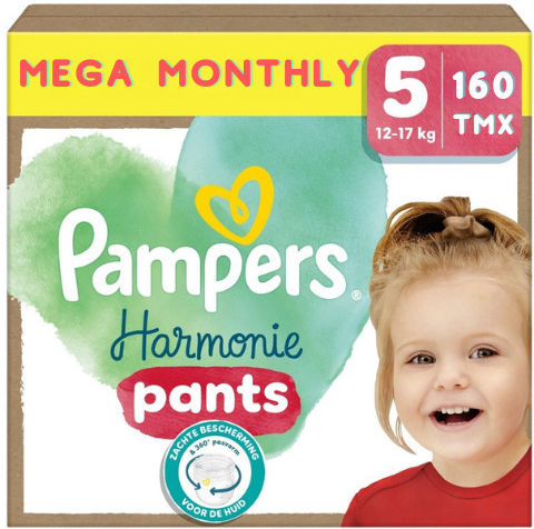 Pampers Πάνες Βρακάκι Harmonie No. 5 για 12-17kg 160τμχ