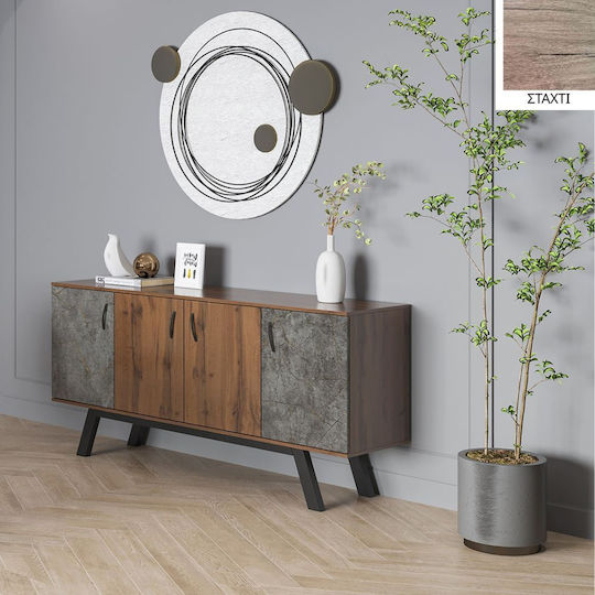 Μπουφές Νο 8 Ξύλινος Σταχτί 180x44.5x85cm