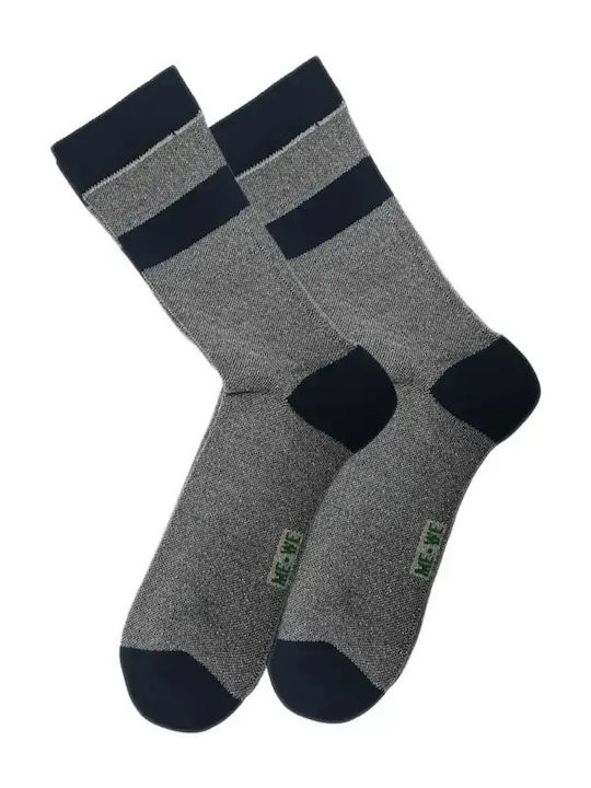 Fms Women’s Cotton Socks Lurex Design Wide Stripe Black-Gold Lurex