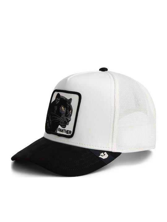 Jockey Cap Suede Panther Panther Schwarz-Weiß Goorin Bros