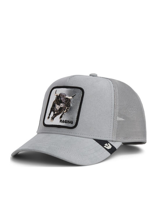 Sweat Kappe Jockey Silber Bull Bulle Grau Goorin Bros