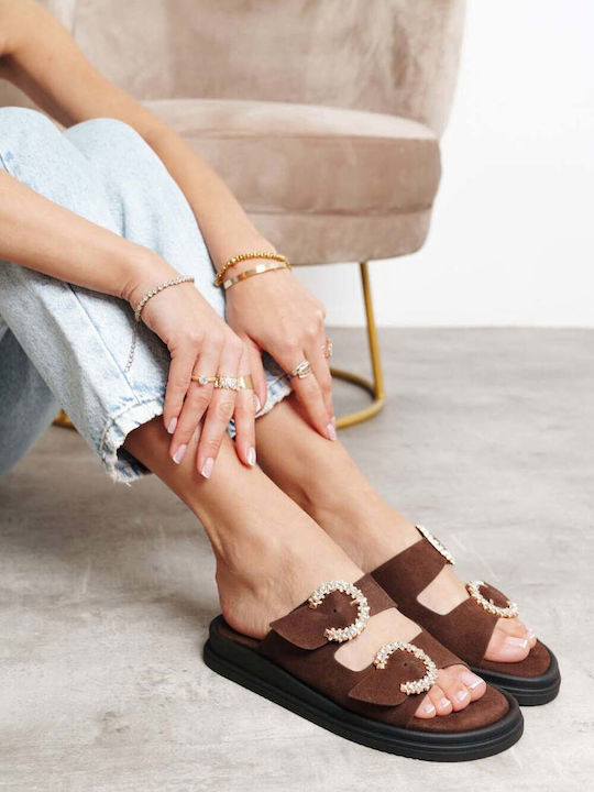 Brown Slippers Special Heels Anatomic Sole