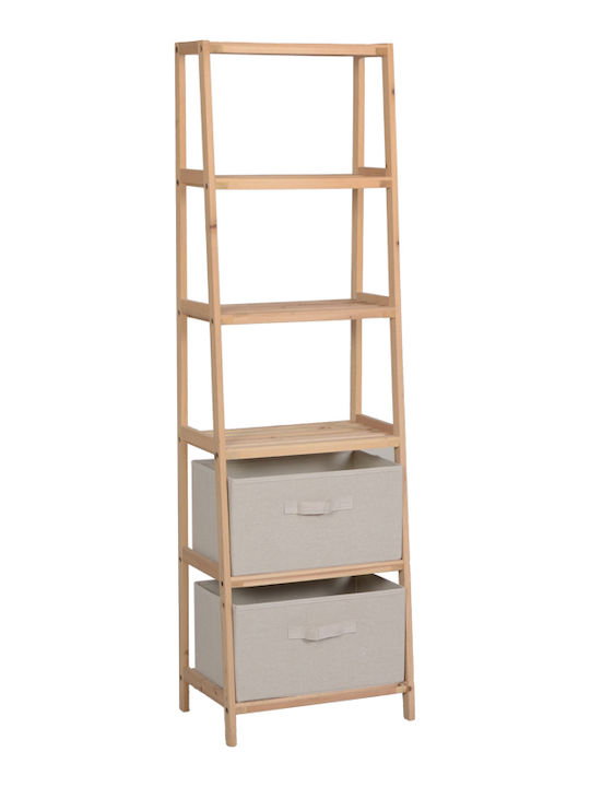 Pakketo Wolen Επιδαπέδια Ραφιέρα Μπάνιου Ξύλινη 42x27.5x139cm Μπεζ