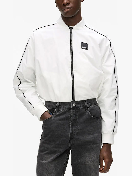 Karl Lagerfeld Bomber Jacket White