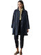 Γυναικεία Μπλε Navy Καμπαρντίνα Oversized