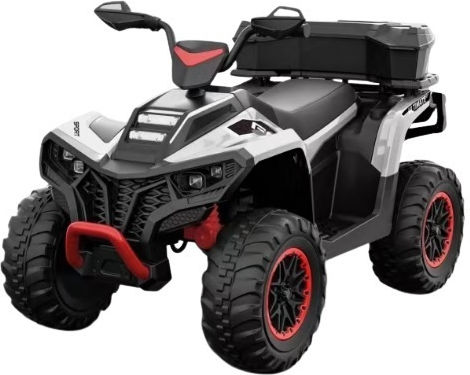 Motocicletă Cu 4 Roți Electrică Pentru Copii 12 Volți Gri Pentru 3+ Ani