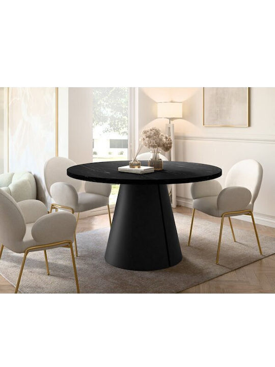 Oswego 165 Round Extendable Dining Table with M...