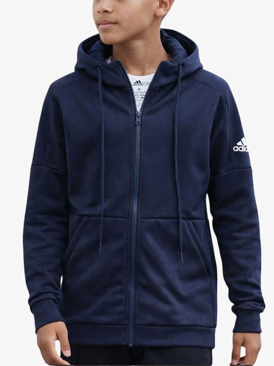 Kids Sweatshirt Cardigan with Blue Hood