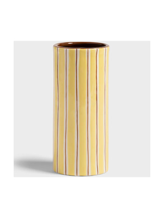 &Klevering Vază Decorativă Din Porțelan Galbenă Y18cm
