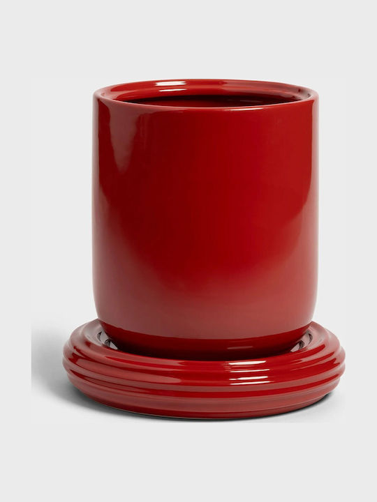 &Klevering Vază Pentru Plante Ceramică Roșie 19.5x19.5x21cm