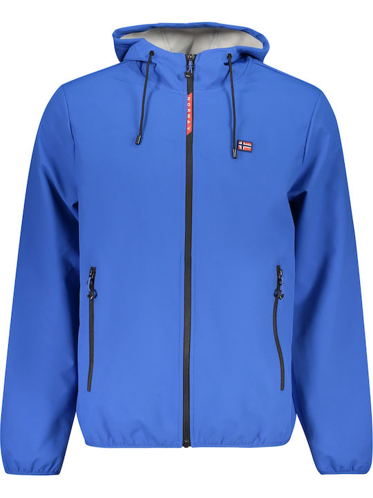 Winter Softshell Waterproof and Windproof Jacket Blue