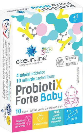 Halcor Supliment Probiotic Forte Baby Supliment cu Probiotice & Prebiotice pentru Copii 10 Plicuri