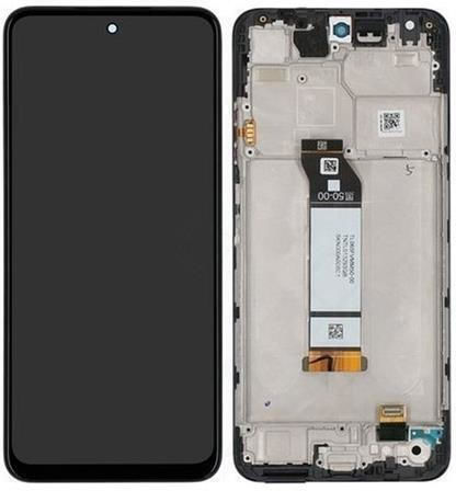 Ersatzbildschirm mit Touch-Mechanismus und Rahmen für Xiaomi Redmi Note 10 5G Schwarz