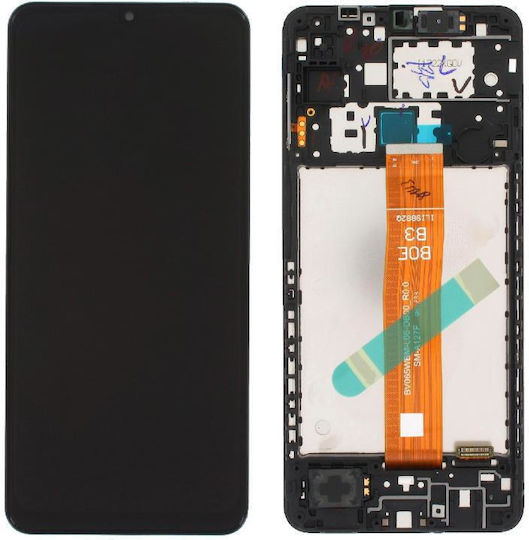 Samsung Screen with Touch Mechanism and Frame for Samsung A12 Black