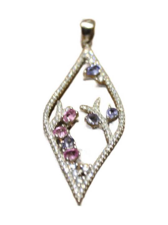 Pendant Natural Sapphires Tanzanites Zircons Pendant Natural Sapphires Tanzanites Zircons