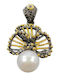 Artistic Pendant Pearl 925 Natural Amethyst