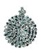 Pendant Brooch Natural Zircons Certificate