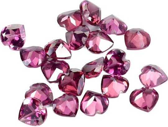 Родолит Гранат Натурални Камъни 5.76ct 20 Броя Сърцевидно Рязане