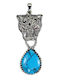 Pandantiv Din Argint 925 Cu Marcasite Rubin Turcoaz Ochi De Tigru