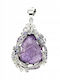 Silver Pendant Natural Amethyst Tanzanite