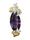 Artistic 24ct Amethyst Topaz Pendant 925