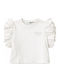 Kids Short-Sleeved Crop Top White