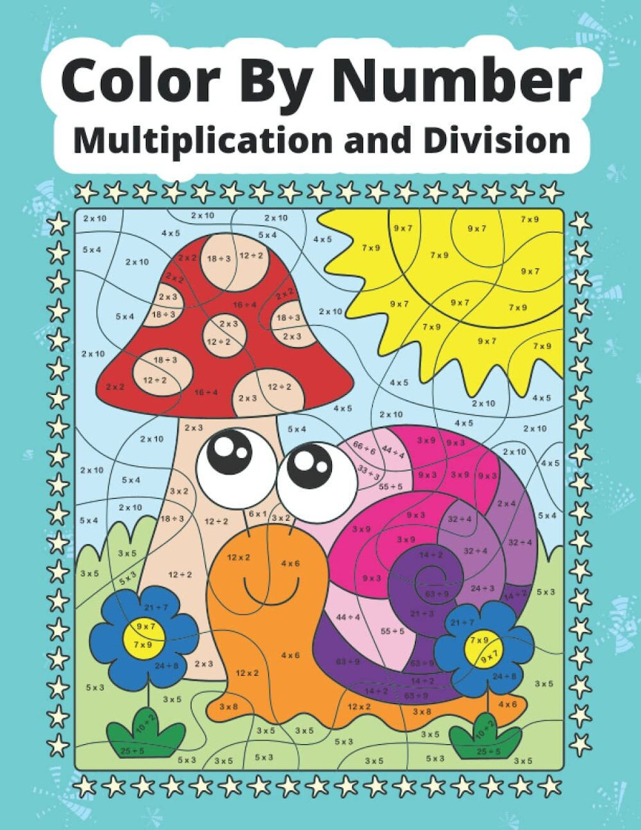 Color By Number Multiplication Division Math Coloring Book Kids ...