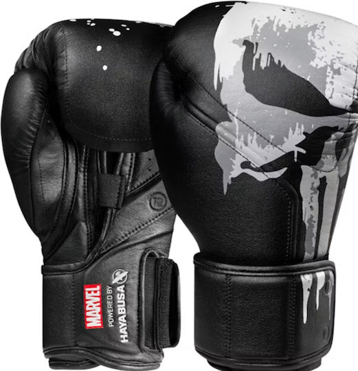 Hayabusa Γάντια Πυγμαχίας Δερμάτινα για Αγώνα Μαύρα