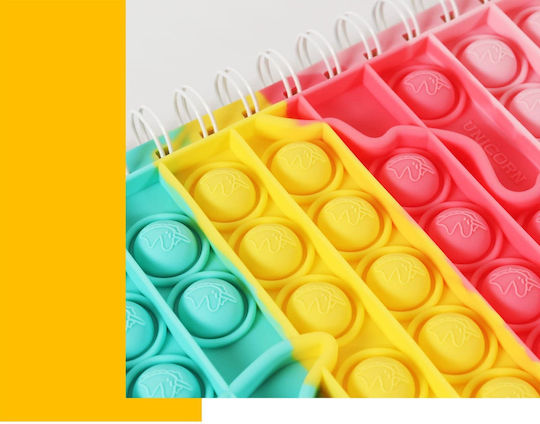 Fidget Toy Pop It Kinder-Notizbuch Spirale A6 25 Blätter