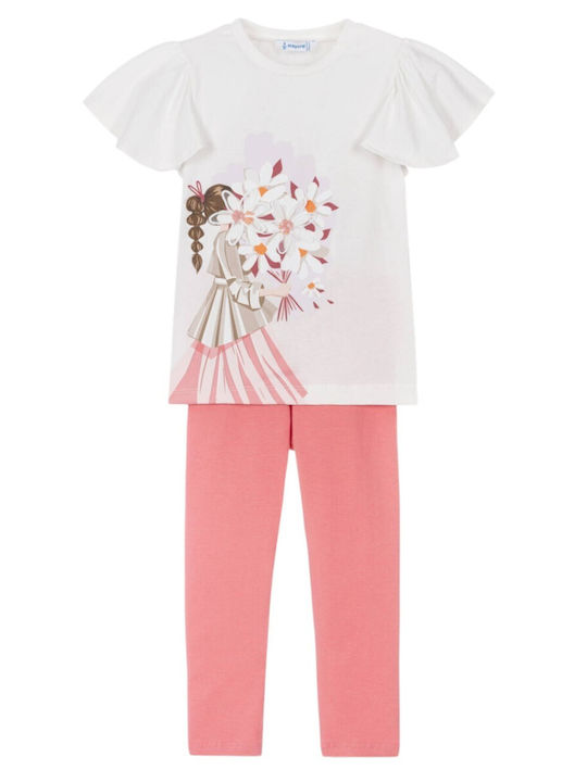 Mayoral Kids Summer Set with Leggings 2pcs Pink