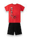 Kids Set with Shorts Summer 2 Pieces Red