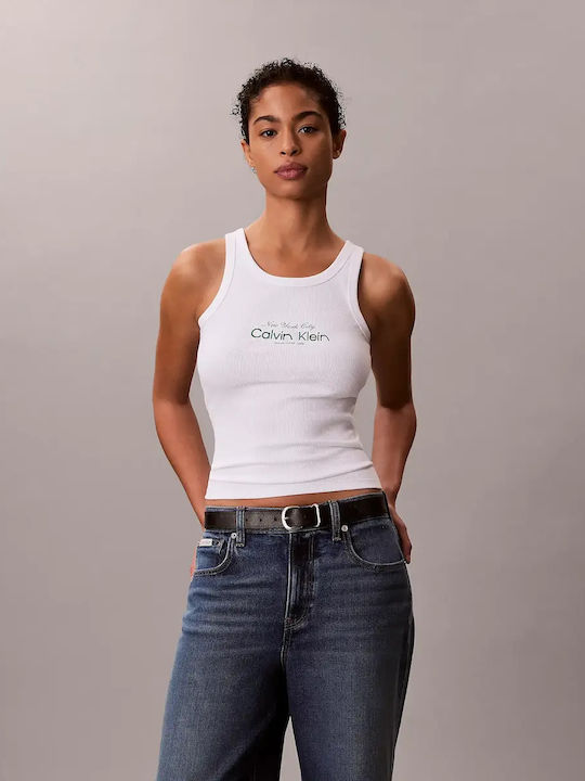 Calvin Klein Women's Cotton Sleeveless Top White