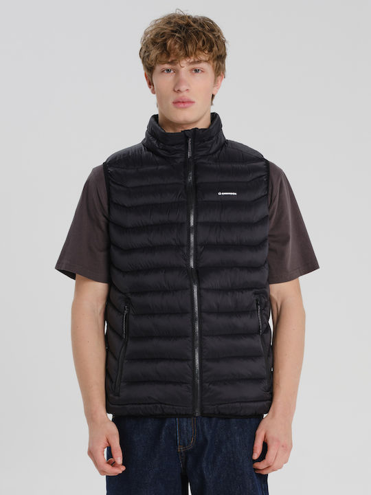Ärmelloses Puffer Wasserdicht Schwarzes Herren Jacke 261.EM10.10-Schwarz