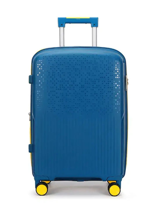 Amber Large Hard Blue Travel Suitcase with 4 Wh...