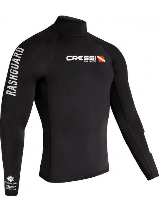 CressiSub Dive Center UPF 50+ Men Long Sleeve Sun Protection Shirt Black