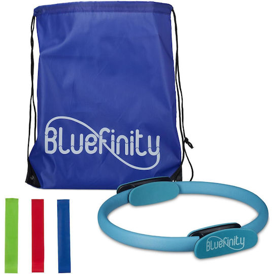 Δαχτυλίδι Pilates Bluefinity 37cm 3 X Λάστιχα Γυμναστικής & Θήκη Μεταφοράς Turquoise Green Blue Red 10048326